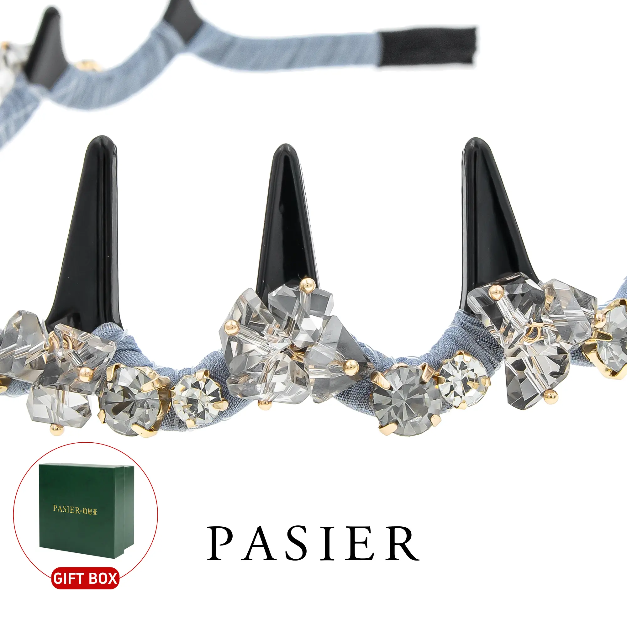 Free People Starry Night  & Crystal Headband Tiara Winter Star Tiara Bridal Headband Crown with Sparkling Stars  main image 2