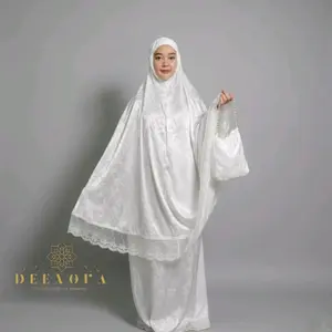 DEENOVA-Mukena Dewasa 2in1 Jacquard Silk Jumbo Premium Renda Mewah