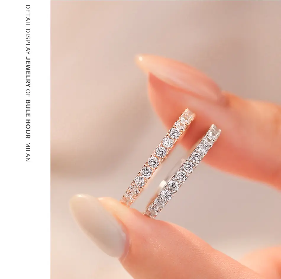 【OGDA】Full Diamond 925 Silver Ring for Women with a Niche Design and Fashionable Personality for Little Finger index Finger