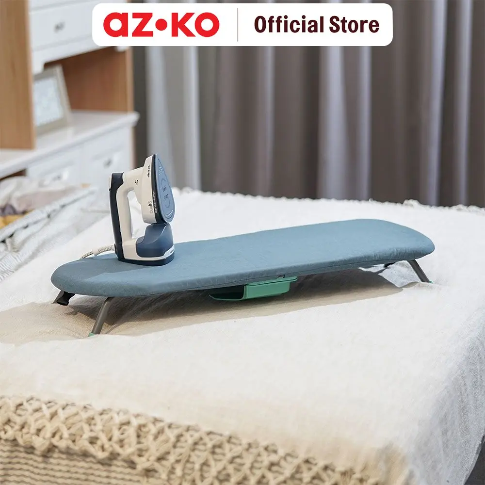 AZKO Stora Meja Setrika Lipat Dengan Popup 30.5x11.6x40.6 cm - Biru Caddy Ironing Board Papan Setrika Meja Gosok Board Gosok