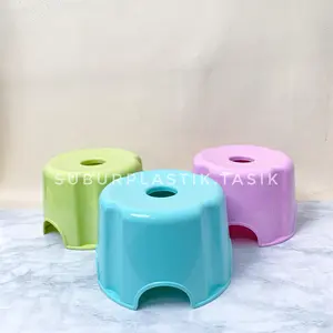 [3 pcs]  Kursi BULAT mini BJ-02 YOYO STAR| Tempat Duduk Jongkok Mini Bangku Plastik Kursi Anak -Anak  Kecil 3 Warna