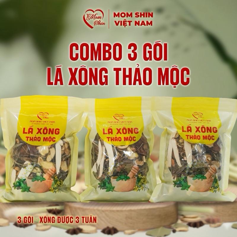 MOM SHIN | Combo 3 Gói Lá Xông Thảo Mộc [Gói Lớn Dùng Được 2-3 Lần] | Chăm Sóc Da Mẹ Sau Sinh, Lá Xông Sản Phụ Mẹ Sau Sinh, Xông Body, Shop Mẹ Shin Min Gin, Vũ Phương Thảo
