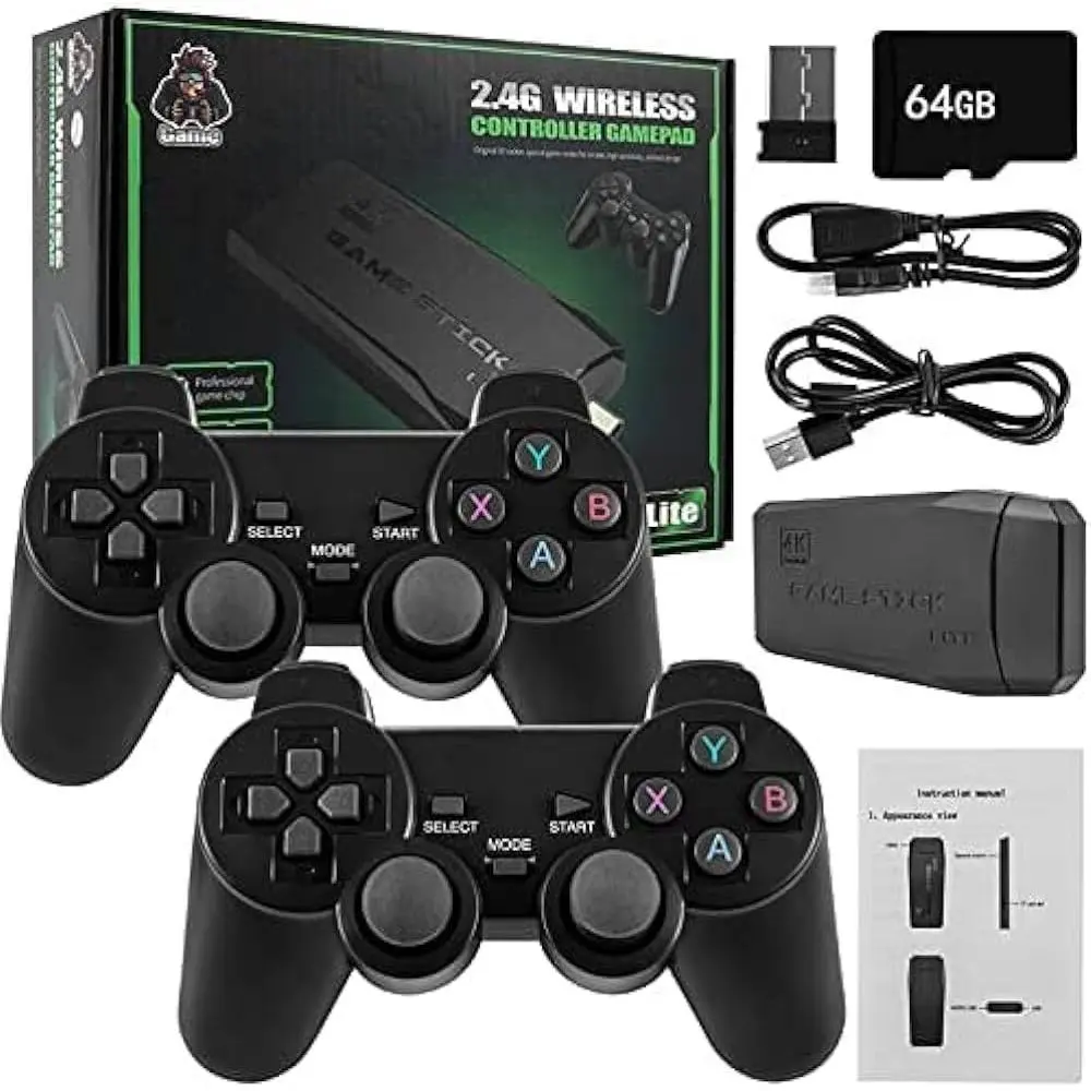 M8 Video Game 64G With10000+Classic Retro Game Console Wireless Vidio 2.4G Controller Box HDMI Original Gaming Machine pro  controller