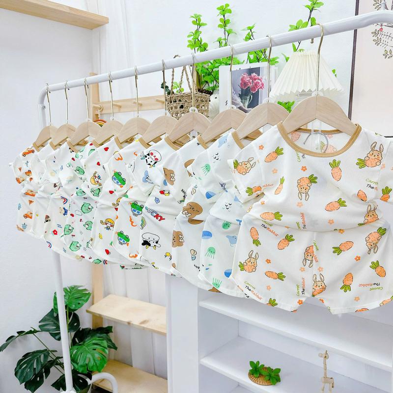 [Shinbabyshop] Set 5 Bộ (Tặng thêm 1 bộ) Quần Áo Tăm Thun Lạnh Cộc Tay Mềm Mát Nhiều Họa Tiết Dễ Thương Cho Bé Mặc Hè Mát Mẻ botamlanh chobe