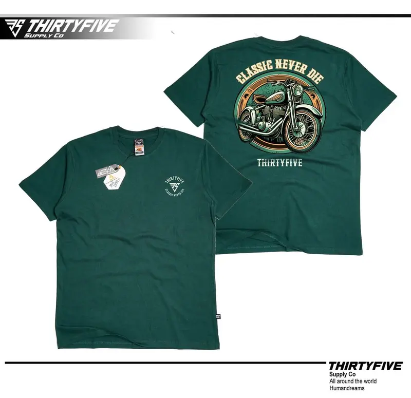 kaos distro anak laki-laki umur 8-16 tahun warna hijau botol bahan katun premium terlaris unisex Fashion Baju 4