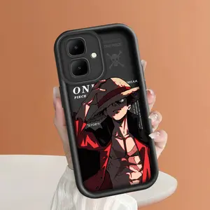 Case HP Untuk Infinix Smart 10 Kesing HP Luffy Sofcase Casing Phone Anime Soft Silikon Kartun Cassing Cesing Softcase Kasing Warna Hitam Dan Putih Chasing Tahan Jatuh 3950