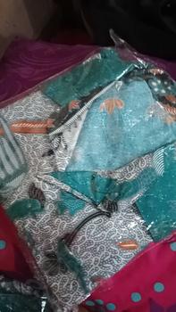Product Review of Baju Batik Couple Lengan Pendek Terbaru Motif Kopri Biru Pasangan Dewasa - Wanita Katun Dress Sarimbit from y**2 0