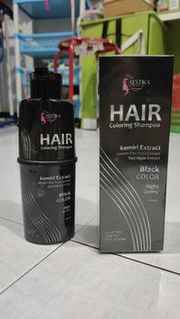 Product Review of [Promo Spesial] Aestika Dark Brown Hair Coloring Shampoo - Pewarna Rambut Beruban Kering Red Extract from H**Y C**7 0