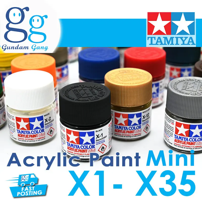 Tamiya Acrylic Mini Paint X1-X35 X1 X2 X3 X4 X5 X6 X7 X8 X9 X10 X11 X12 X13 X14 X30 X31 X32 X33 X34 X35 [Gundam Gang]