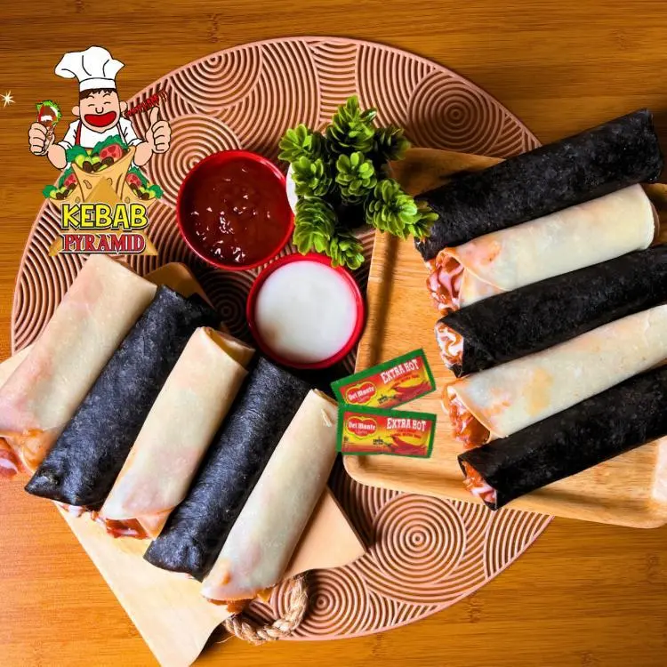 Paket PREMIUM 10 Kebab Pyramid PANJANG  Ori dan Black Daging Sapi Tanpa Sayur (10 PCS) Makanan frozen Food Cemilan Instan (bukan Kebab Mini) 1