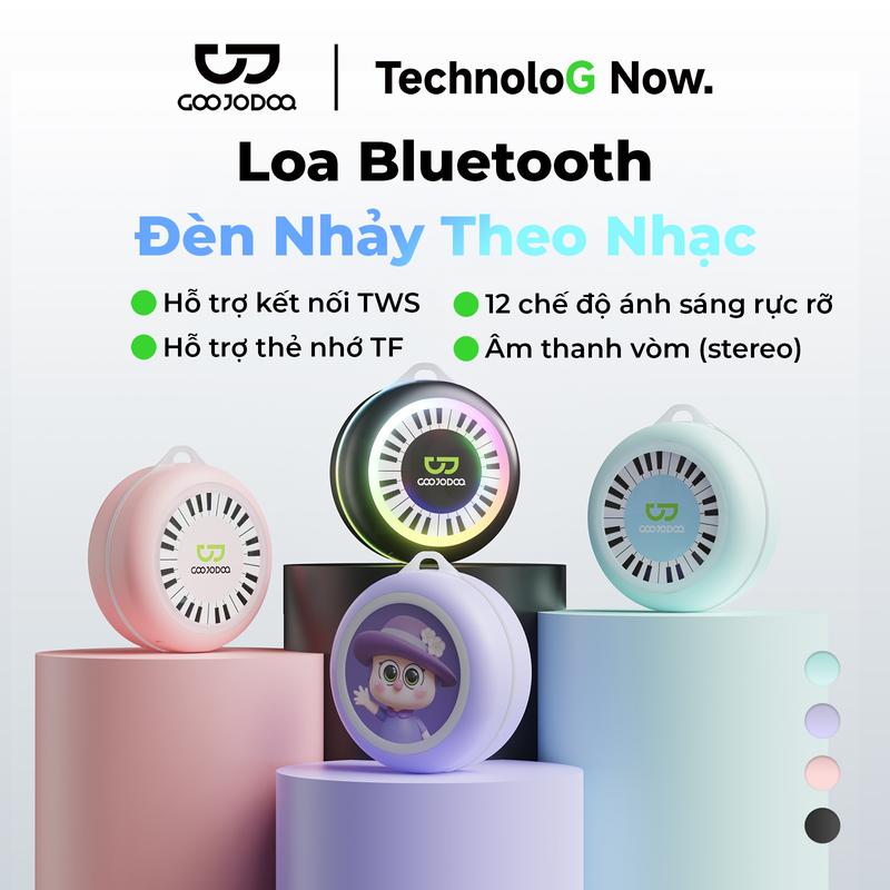 [GOOJODOQ*KOC/KOL] Loa Bluetooth Đèn Nhảy Theo Nhạc,Hỗ trợ kết nối tws,12 chế độ ánh sáng rực rỡ ,Hỗ trợ thẻ nhớ TF,Âm thanh vòm (stereo)