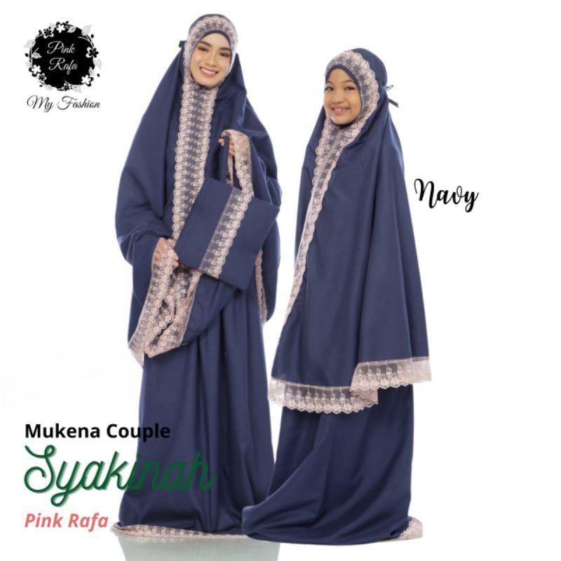 Mukena couple ibu anak lace bordir khadijah syakinah by pink rafa. 5