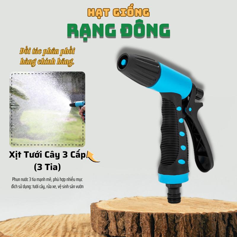 Vòi Tưới Cây 3 Cấp Độ 3/4 inch thân nhựa ABS TPR Chất Liệu Bền Bỉ Xanh Đen,…