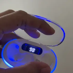 KY X55 Earphone Tidur Suara Stereo Level HiFi, Tahan Air iPX5, Mikrofon Internal, ENC Noise Reduction Layar Digital Cerdas Kontrol Sentuh untuk iPhone dan Android