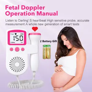 Paket Alat Deteksi Detak Jantung Bayi Dopler Detak Jantung Bayi Alat Hamil Fetal Doppler Detak Jantung Janin Alat