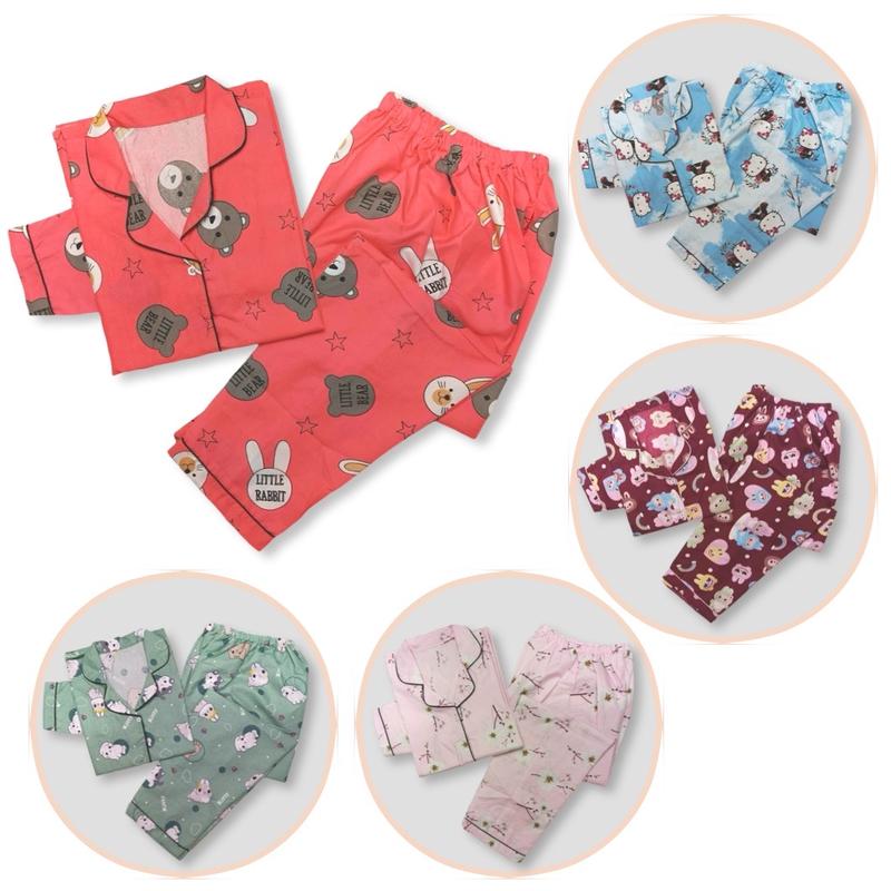 Piyama Lengan Panjang Celana Panjang Katun Mikro Motif - All Size 0