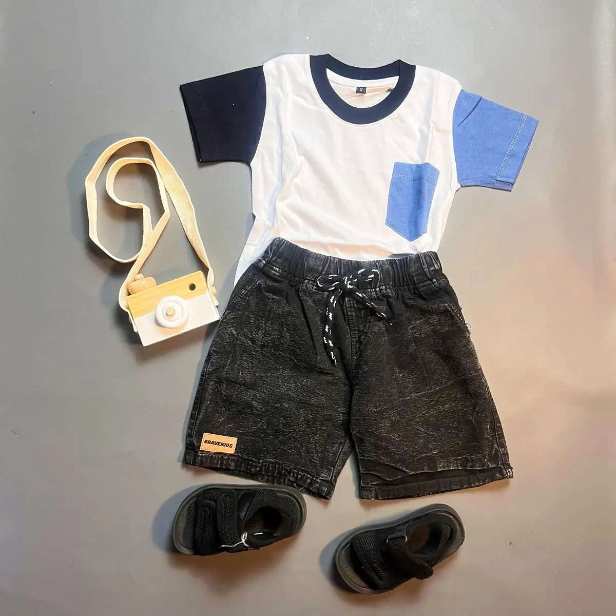[FAWKIDS]SET THREE TONE ANAK-SETELAN ANAK LAKI2-SETELAN JEANS-KAOS KATUN COMBED 24s