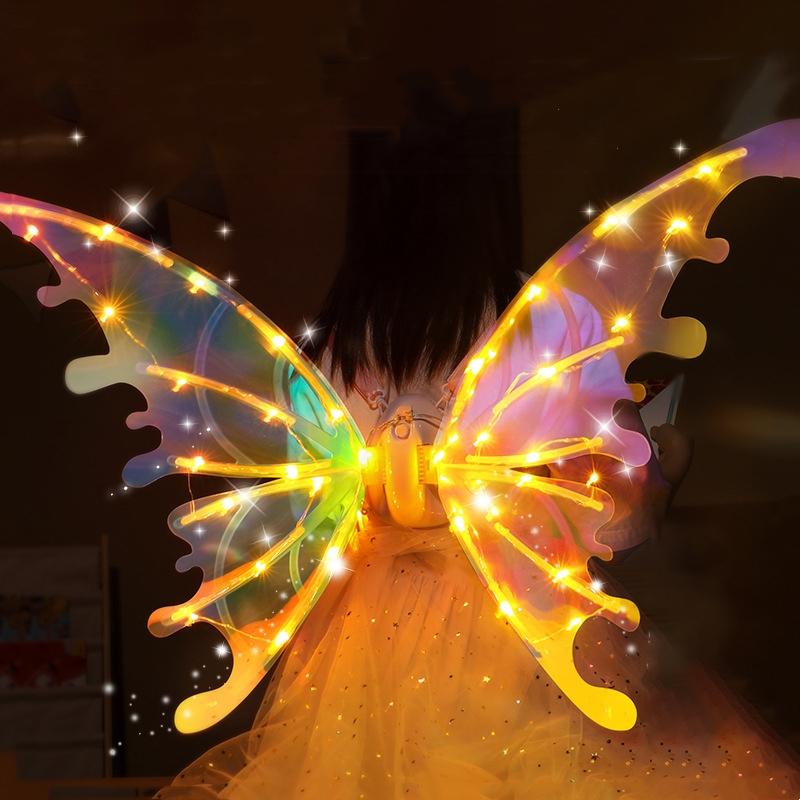 Product Introduction of 【24H+COD】Children's Electronic Butterfly LED Simulation Angel Wings Feather Fairy Wings Glowing Toy/Fairy Clothing/Angel Fairy Wings Angel Butterfly Wings Costume Fashion 4