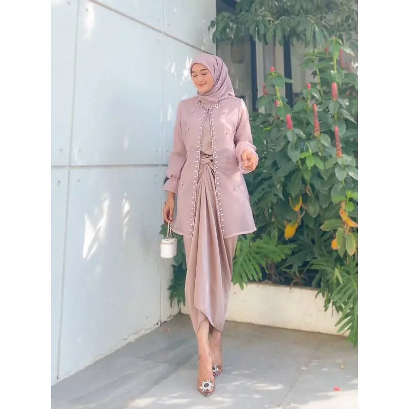 (Termurah) Jeema One Set By Jeema One Set Inner Outer Rok Lilit Dress Bridesmaid Polos Dress Organza Outer Kondangan Mewah New Oneset Jemma Wisuda Organza Payet Mutiara