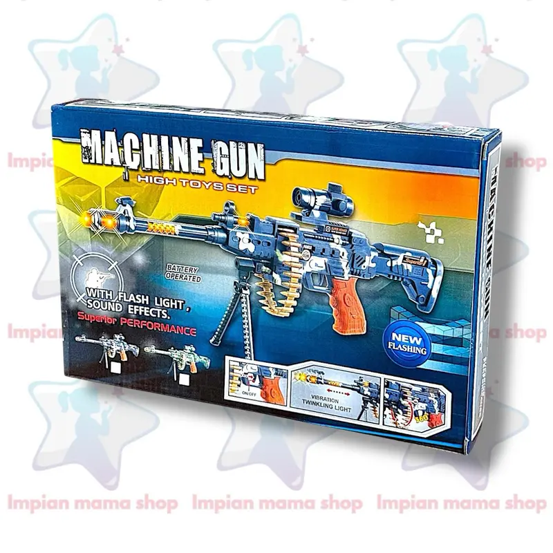 Tembak Mainan Machine Gun Mainan Anak dengan Lampu Musik Bisa Gerak Murah Ukuran Besar Permainan Toys 1