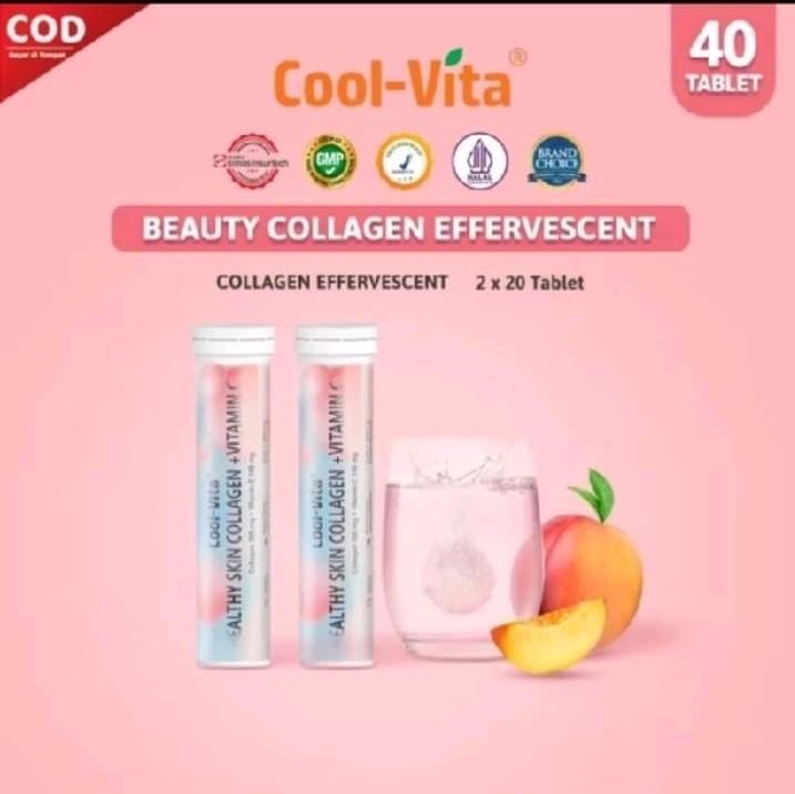 Coolvita collagen tube 2 tube isi 40 tablet original 100% #promo 0