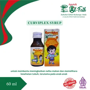 Curviplex Syrup 60 ml  Curcumin Lysine dan Vitamin Meningkatkan Nafsu Makan dan Daya Tahan Tubuh