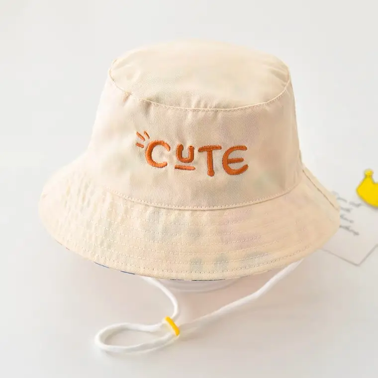 Mũ Bucket Trẻ Em, Hai Mặt, Thêu Chữ, Dành Cho Trẻ Em, Mũ Ngư Dân, Thích Hợp Cho Bé Trai Và Bé Gái, Lý Tưởng Cho Các Hoạt Động Ngoài Trời Mùa Xuân Và Mùa Thu, Chống Gió Và Chống Nắng, Mũ Chống Nắng 5