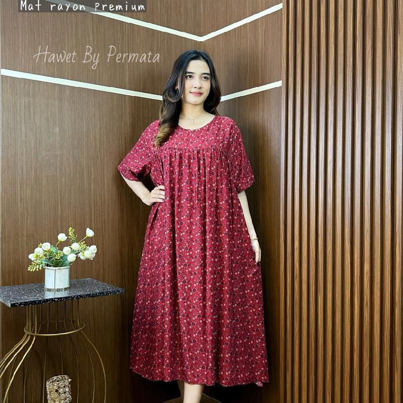 Middi Dres Delisa Wanita   Material Bahan Rayon Premium ( adem,halus,bahan jatuh jadi menyesuaikan bentuk tubuh   Detail Size ALL SIZE 4