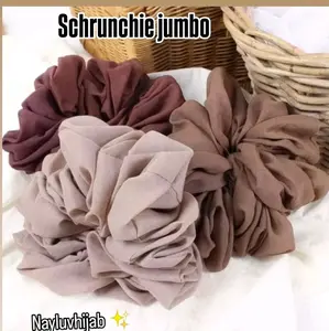 Scrunchie jumbo kain diamond Polycatton/ ceruty nyaman