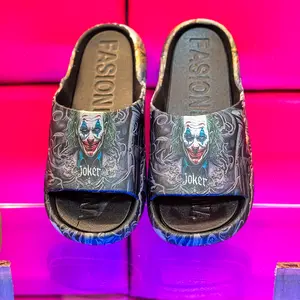 Dominasea Sandal Full Printing Black Series Joker Sendal Pria dan Wanita Slip On Empuk Nyaman Bergaya