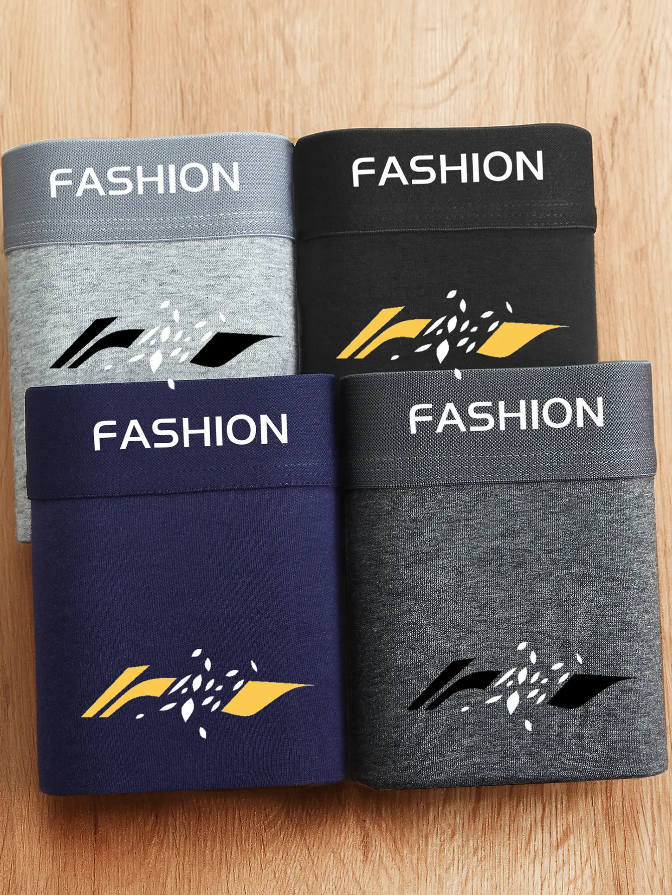 4 pairs of men's boxer briefs boys' short shorts breathable young student men's antibacterial file shorts