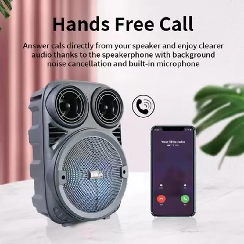 TOKO PEMBICARA【FREE SHIPPING】SUPER BASS PORTABLE BLUETOOTH SPEAKER WITH MIC BK-3381 SPEAKER BLUETOOTH BIG SOUND WITH LED LIGHT WIRELESS BLUETOOTH SPEAKER 4