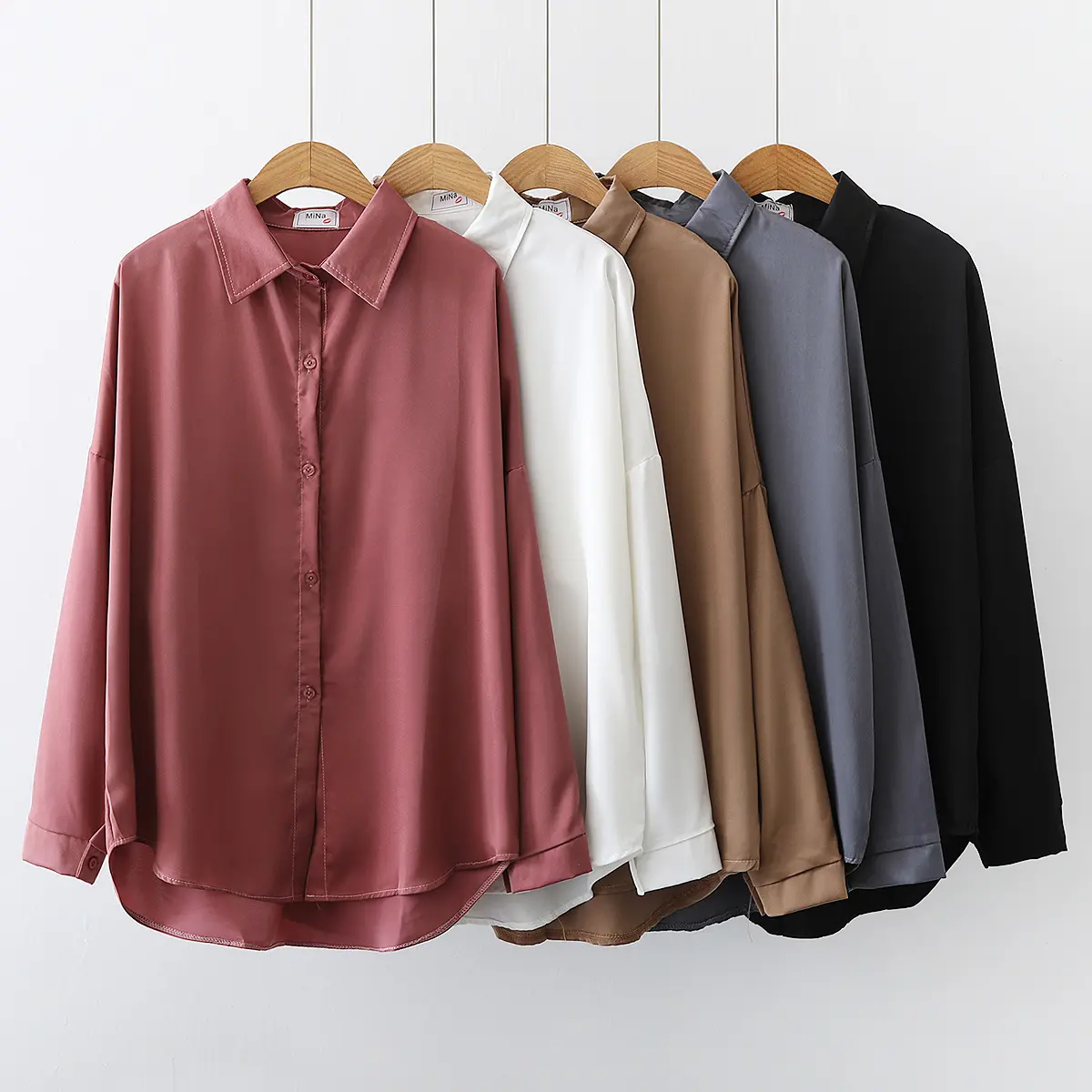 WOMEN'S shirt Autumn New retro design sense back long sleeve shirt fashion temperatre thin top Blouse