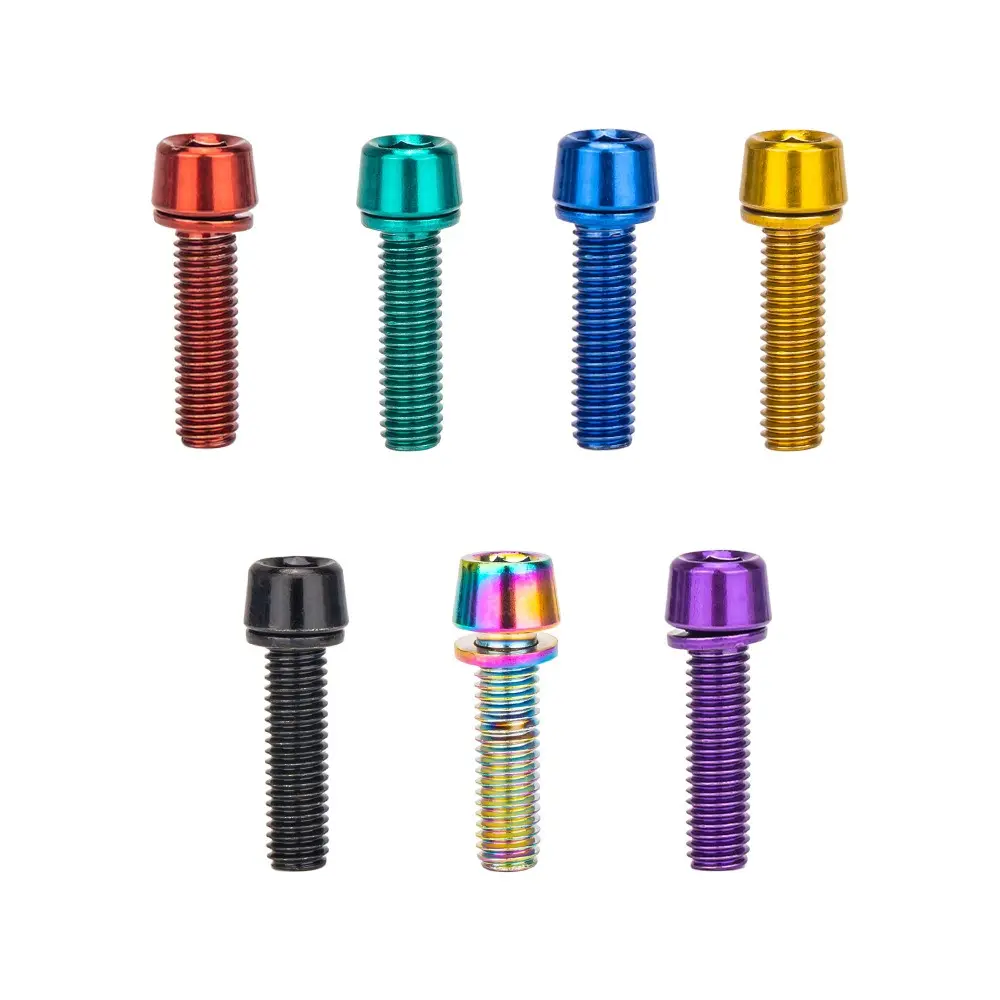 Bu Lông Thân Xe Đạp M5 * 18Mm, 6 Cái, MTB, Mạ Titan, Chống Ăn Mòn, Ốc Vít Cứng Cho Xe Đạp Đường Trường / Tay Lái / Cưỡi Ngựa, 7 Màu Gắn Xe Đạp Đạp Xe Đạp Sport