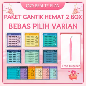 【Paket 2 Box】BEAUTY PLAN Zodiac Series - Bulu Mata Tanpa Lem False Wateproof Natural Eyelash FREE Penjepit - WAJIB INFO VARIAN YG DIINGINKAN DI NOTES /PESAN SEBELUM COD