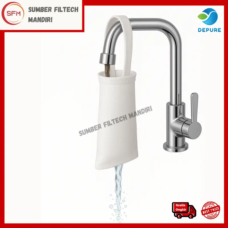 Depure Filter Air Keran / Filter Kran Air Sumur / Kain Saringan Penjernih Air / Filter Saringan Toren / Tandon Air 6