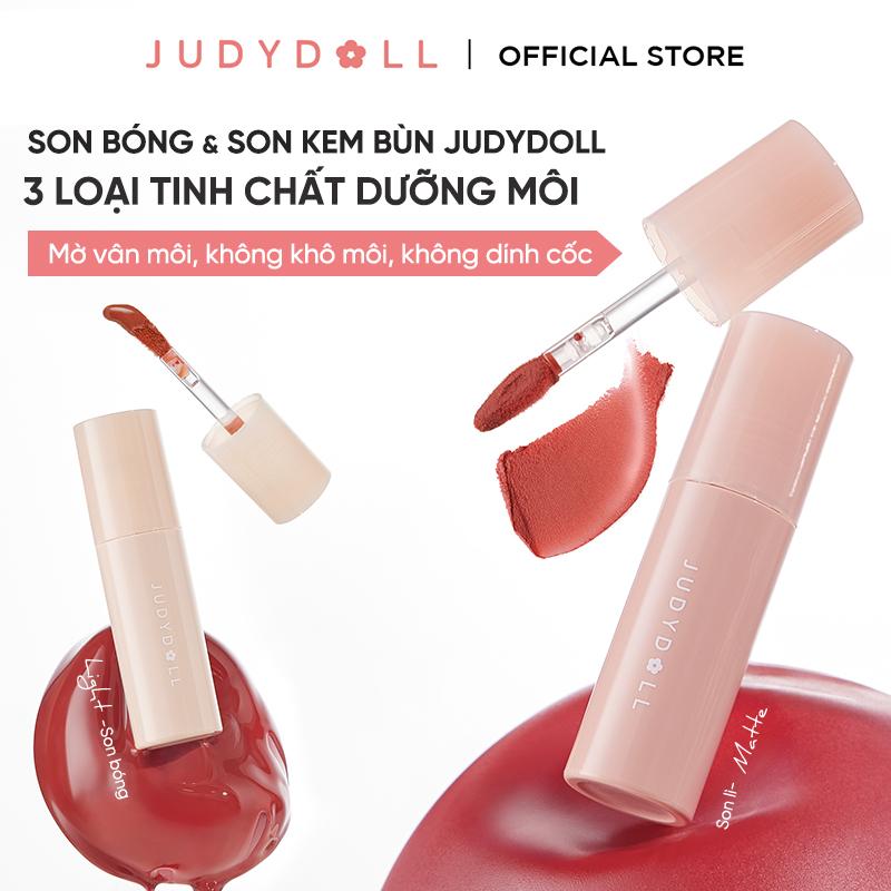 MT JUDYDOLL Son Bóng & Son Kem Bùn Mờ Vân Môi Dưỡng Ẩm Lâu Trôi Glazed Lip Gloss & Matte Lip Mud