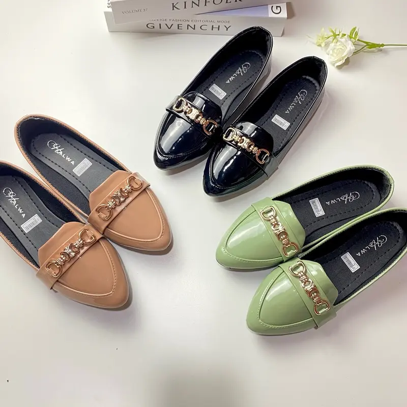 Halwa Flatshoes wanita sepatu wanita kekinian terbaru flatshoes balet wanita viral flatshoes wanita halwa||Mazaya sepatu kerja wanita  Karet Hitam Pesta 1