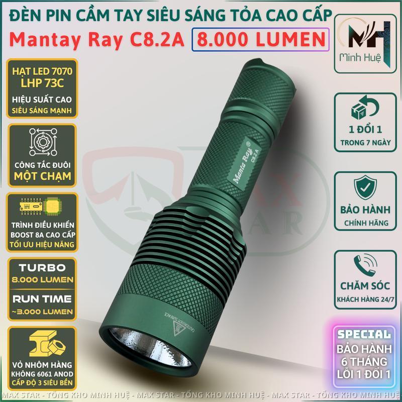 Đèn pin siêu sáng Manta Ray C8.2A LED LHP73C sáng 8000 LUMEN chống nước IP68…