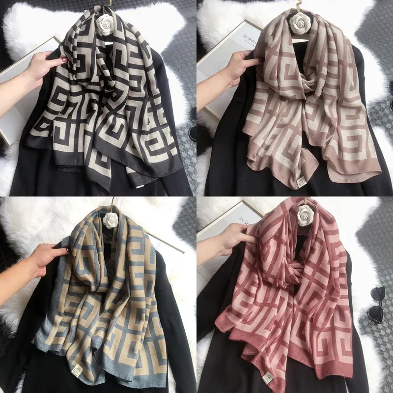 Khăn Quàng lụa, chất liệu Simili, thời trang mới, vải cotton và lanh, thích hợp cho các hoạt động ngoài trời, khăn choàng nữ, khăn quàng cổ, 180 * 80cm, thiết kế đơn giản, nhiều màu sắc, khăn lụa sang trọng Women Hoa 0