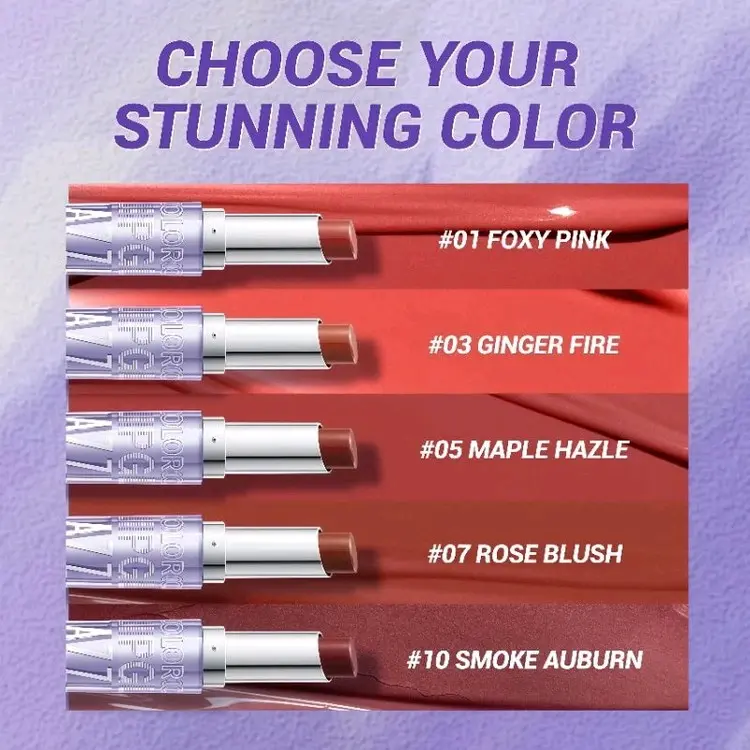 DAZZLE ME COLOR CHROME LIP MATTE LIP GLAZE LIPSTICK LIPSTIK 4