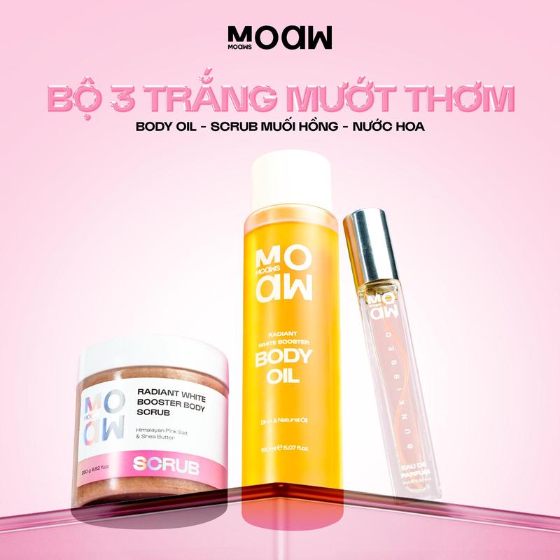   MUA 3 GIẢM 50%  Combo Dưỡng Thể Trắng Da - Body Oil Dưỡng Trắng MOAW MOAWS - Dầu Dưỡng Body Oil - Kem Body Mịn Da - Kem Body Nâng Tone Make Up - Kem Dưỡng Thể Hỗ Trợ Phục Hồi Da - Kem Ủ - Lotion Trắng Da Hương Nước Hoa - Tẩy Tế Bào Chết Women Nữ 