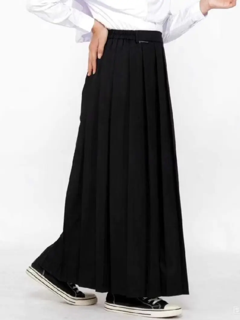 Rok Seragam Madrasah Mi/SD Hitam Panjang Rok Anak Perempuan Usia 6-12 Tahun Bahan Katun Model Full Rempel