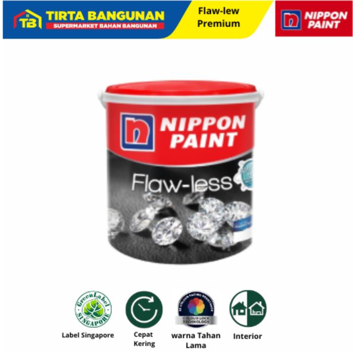 Gambar NIPPON PAINT FLAW-LESS CAT TEMBOK PREMIUM TINTING HARGA BY REQUET WARNA 2.5 LITER dari Tirta Bangunan Kota Depok Tokopedia