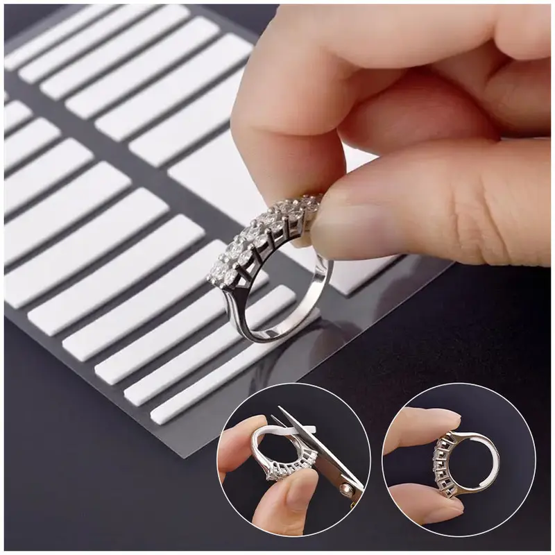 Stiker Tape Pengganjal Cincin Pengecil Kebesaran Longgar Bahan Silikon / Alat Pengganjal Ganjalan Pengecil Pengatur Ukuran Cincin Ring Adjuster Size 2