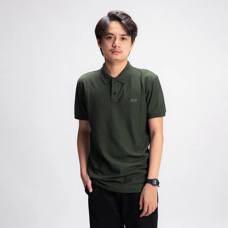 JEEN ORIGINAL - Kemeja Polo Basic Lengan Pendek Bordir Pria Katun Baju Casual Formal 4