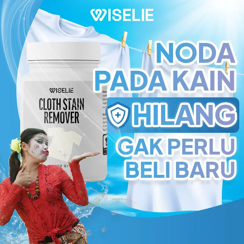 Wiselie Spesial Pembersih Bantal dan Mukenah Cloth Stain Remover Pembersih Penghilang Noda bandel Pakaian Pencerah Warna Pakaian Kain Jamur Sarung bersih 0