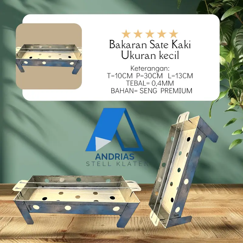 BAKARAN SATE KAKI TEBAL 0,4mm Kaki/ Bakaran Sate Kaki/ Bakaran Sate Murah/ Bakaran Bakso/ Bakaran Ayam/ Bakaran Jagung/ Alat Panggang 0