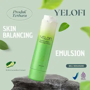 YELOFI Barrier Smart Balance Emulsion 50g Pelembap Ringan Non Sticky, Kontrol Minyak Wajah & Perkuat Skin Barrier, Cucumber Extract [BPOM & HALAL]