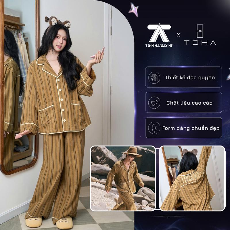 TINH HÀ "SAY HI" & TOHA HOMEWEAR | Bộ Đồ Ngủ Pijama Unisex CHOOSE YOU Dài Tay Thoải Mái Vải Thấm Hút Tốt